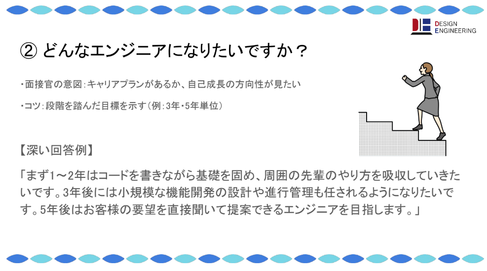 エンジニア採用面接でよく聞かれる質問と“深い”回答例資料